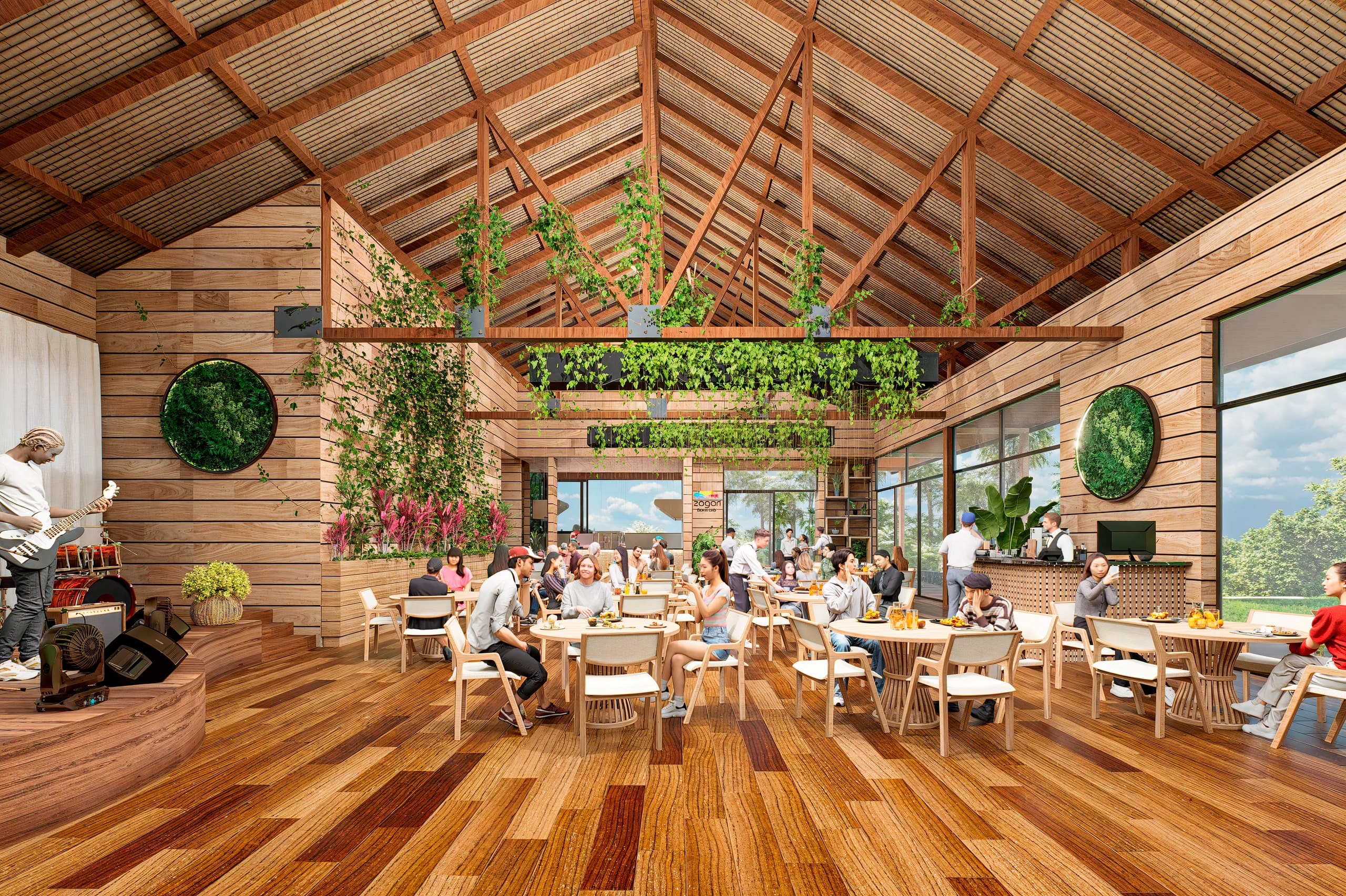 Restaurante de madera del club